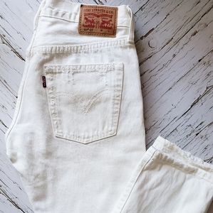 Levis 501 CT White Jeans